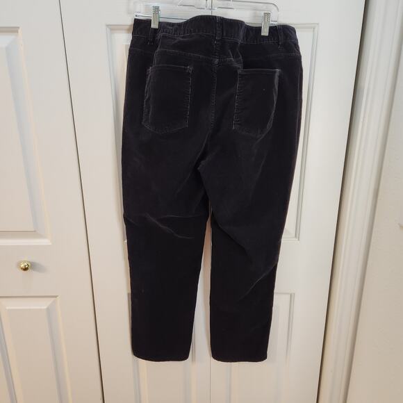 Talbots women's 16W Black Heritage Corduroy Pants Cotton Spandex Blend - Picture 4 of 8
